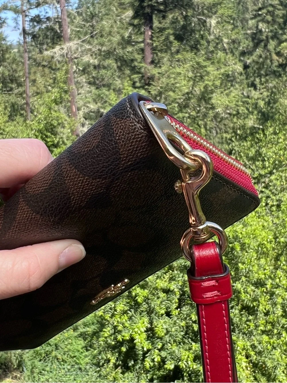 Coach long zip
